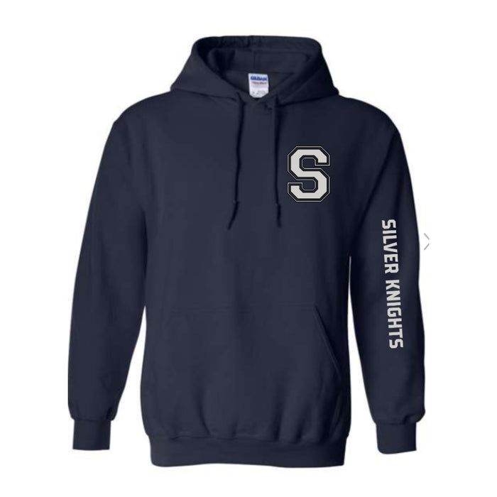 Severance Football Heavy Blend Hoodie, Sleeve Design