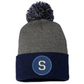 Severance Football Pom-Pom Cuffed Beanie