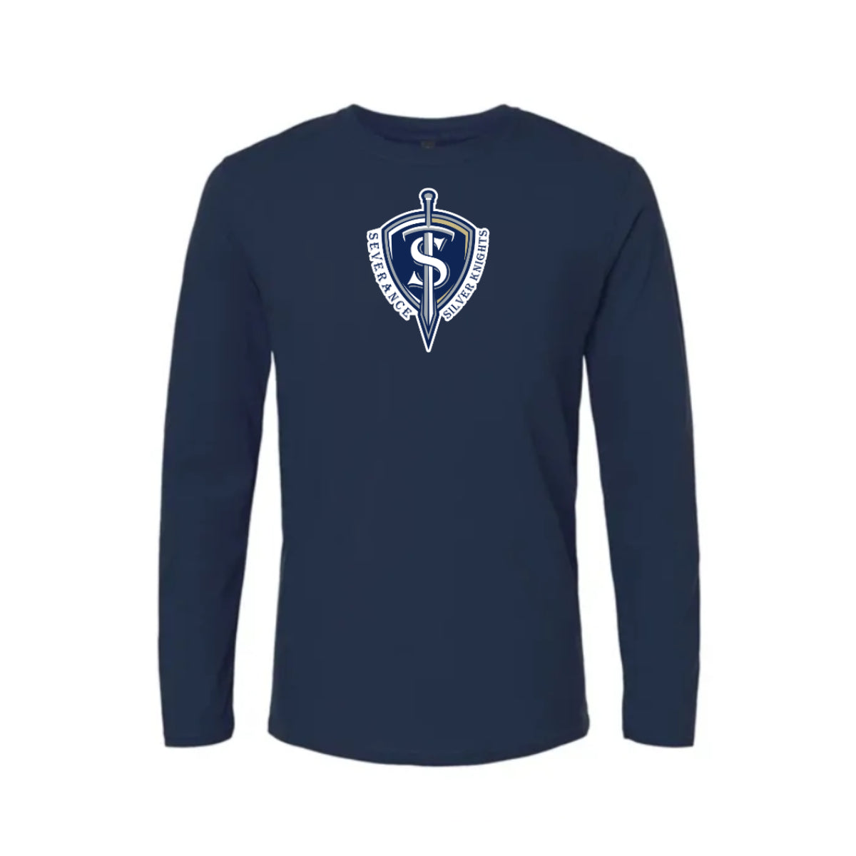 Severance Football Softstyle Long Sleeve T-Shirt (Design 1)
