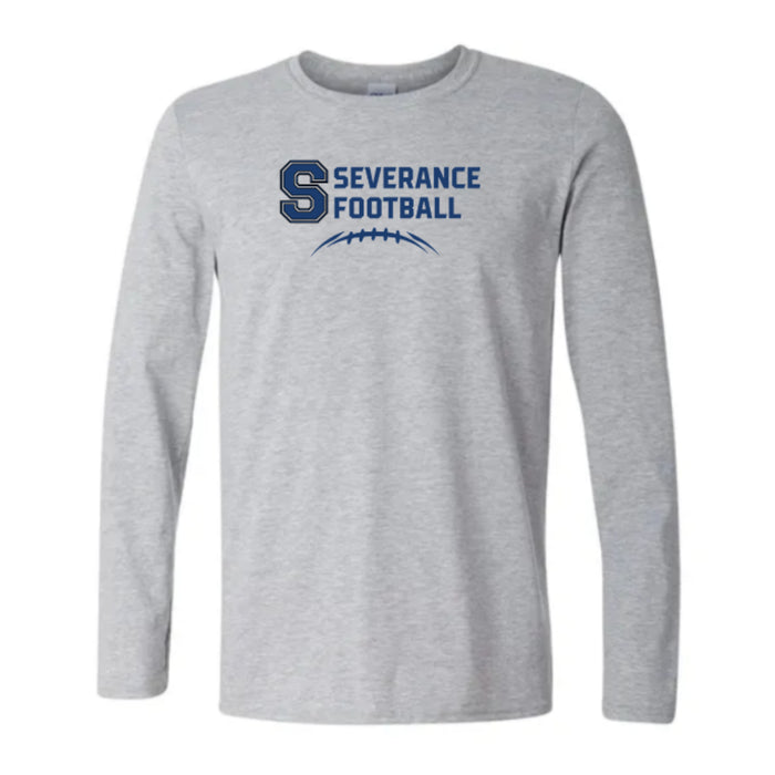 Severance Football Softstyle Long Sleeve T-Shirt (Design 2)