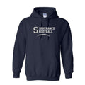 Severance Football DryBlend Hoodie, Chest Design