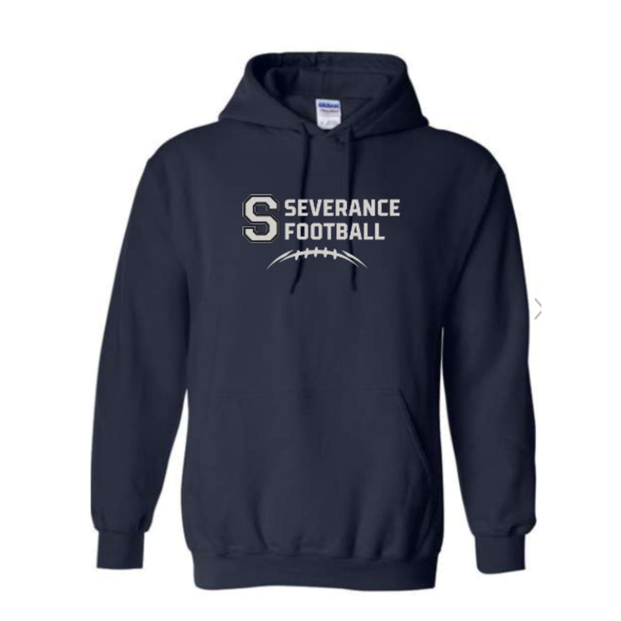 Severance Football DryBlend Hoodie, Chest Design